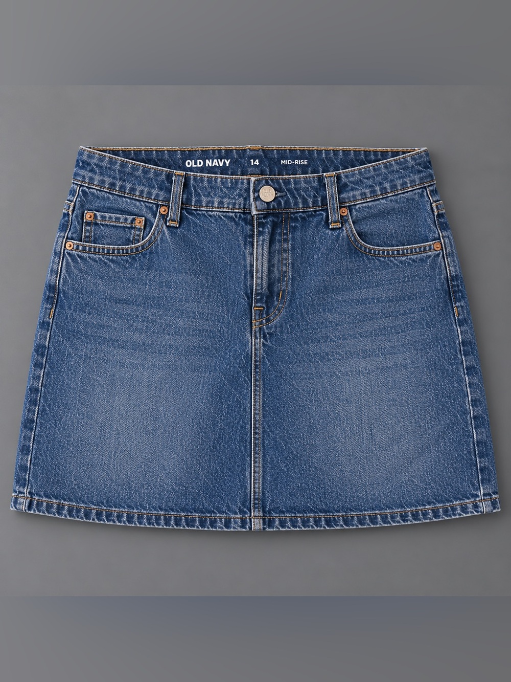 Old Navy Mid-Rise Denim Mini Skirt Size 14 Blue Jean Skirt